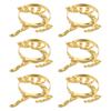 6Pcs Christmas Napkin Buckles Reindeer Design Festive Napkin Holders for Dinner Table Setting Seasonal Celebration Decor