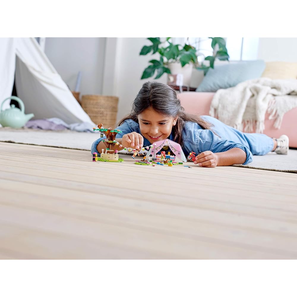 LEGO Friends Camping Adventure Set 41392 with Tent, Campfire, and Minifigures