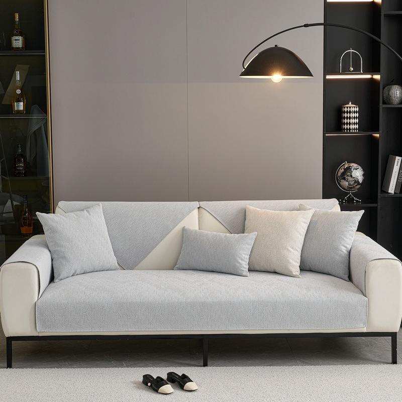 Chenille Sofakissen Kratzfest Wasserdichtes Kissen Vier Jahreszeiten Universal Grau Rutschfester Bezug Stoffbezug Bezug