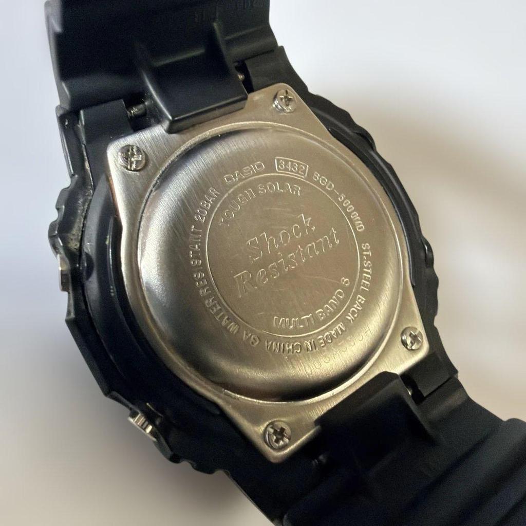 Used CASIO Baby-G Radio-controlled Solar 20 BAR Water Resistant Black - Working