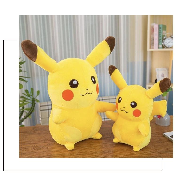 Kawaii Pikachu Plush Toy Big Size Snorlax Pillow Soft Stuffed Cartoon Animal Doll for Children Gift
