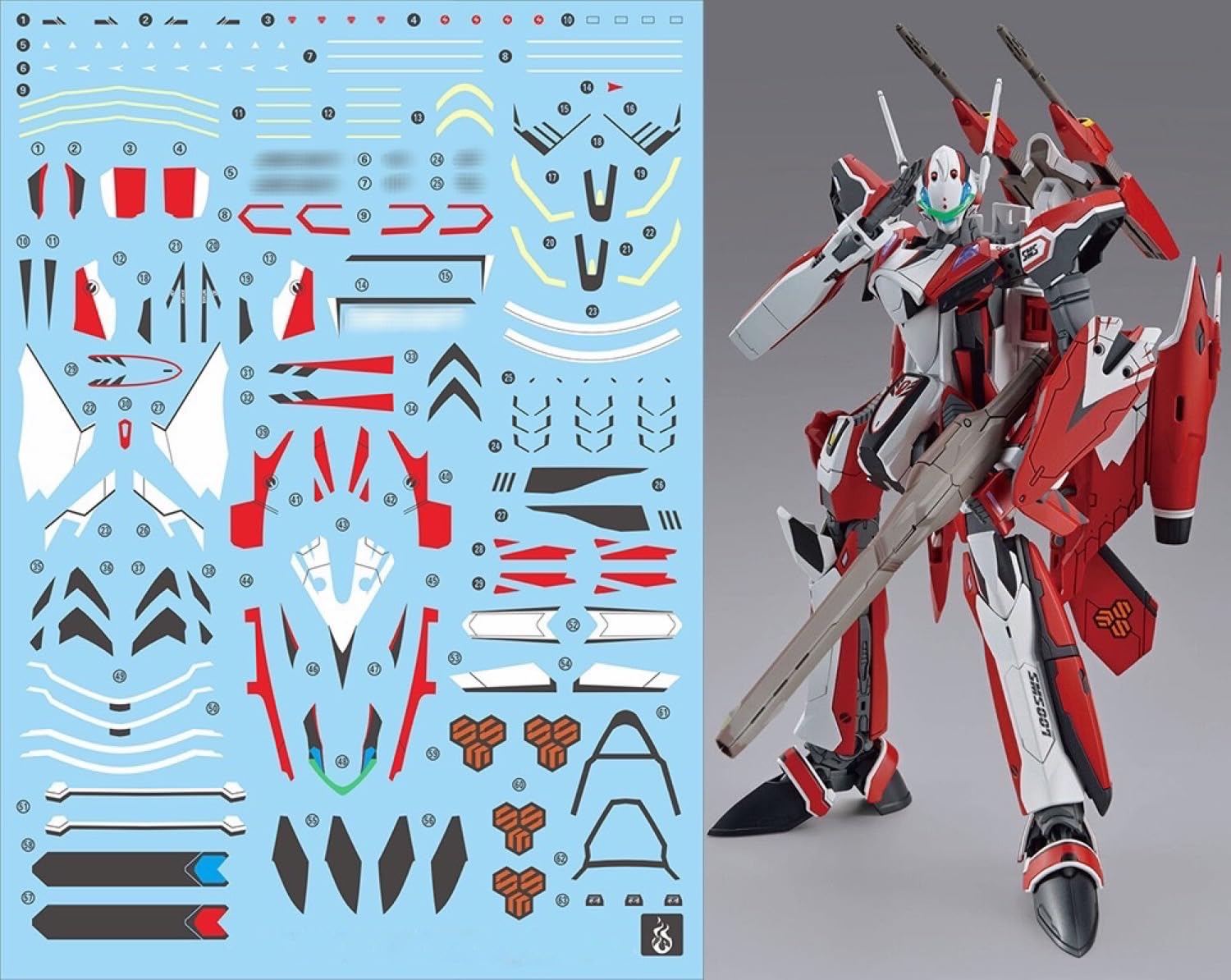 

HG Robot MS Ensha Decals HG Macross F Durandal Valkyrie Fluorescent!! 1/100 Detail-Up Water-Transfer (for 1/100 YF-29 (Saotome Alto s)) [Used]
