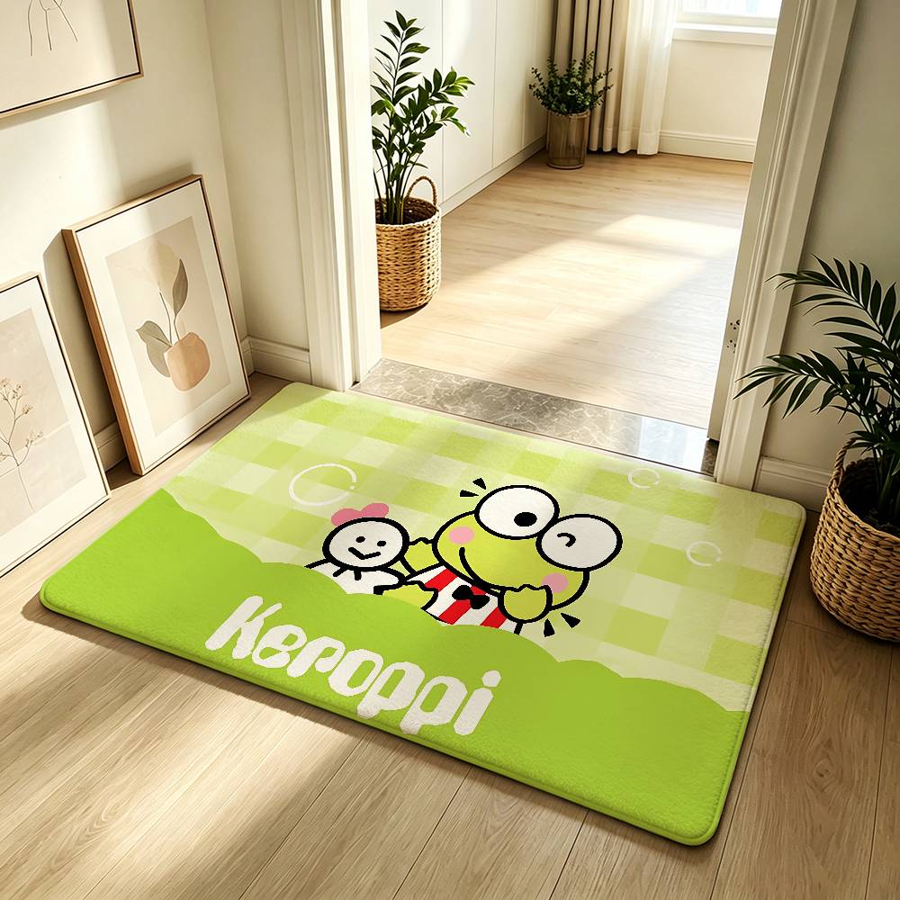 Kawaii-K-kERoppis-Cartoon Carpet Bathroom Anti-slip Mat Door Mat Home Decoration Mat Entrance Door Mat Scratch-resistant DoorMat