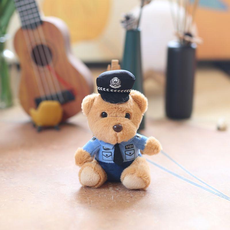 Roztomilý Roztomilý Medvídek Dopravní Policie Přívěsek Plyšové Hračky Hasiči Policie Taška Závěsná Klíčenka Panenka