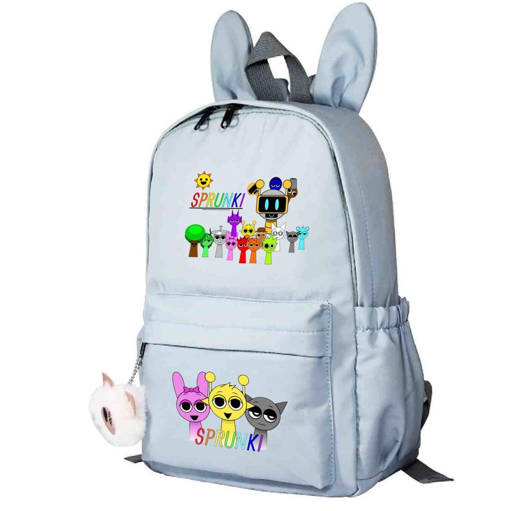 Campus Schoolbag Primary And Secondary School Students Cute Rabbit Ears Personalized Backpack Cartoon Printing