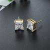 A Pair of Earrings, Classic and Simple Square Shaped Synthetic Zircon Earrings