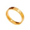Gold-Plated Titanium Steel Ring: High-Color Retention, Smooth Surface, Fashionable Band for Men and Women