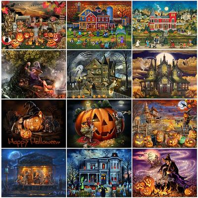 5D DIY Diamond Painting Halloween Cross Stitch Kit Cartoon Decoration Home