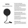 YOTTO Pop Guard Microphone Pop Blocker, 15.5cm Diameter, Double-Layered, Noise-Blocking Net