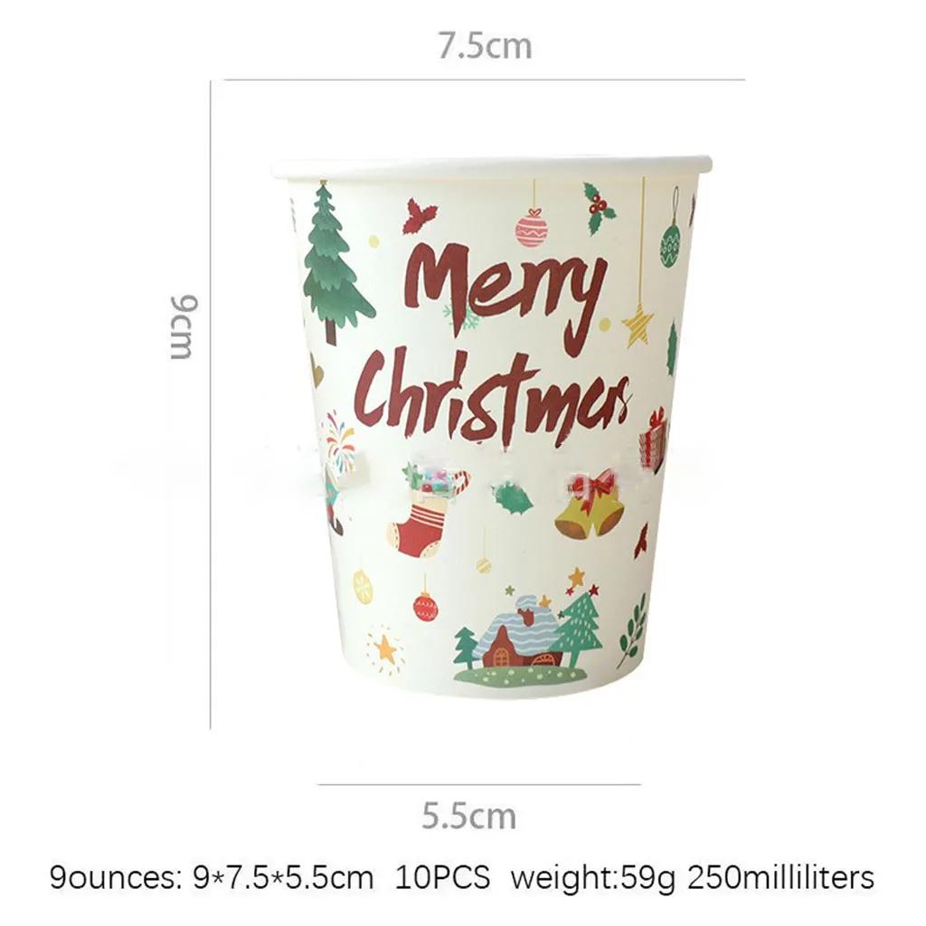 2024 Weihnachten Einweggeschirr Weihnachtsmann Elch Weihnachtsbaum Form Teller Serviette Frohe Weihnachten Deko Kinder Frohes Neues Jahr 2025