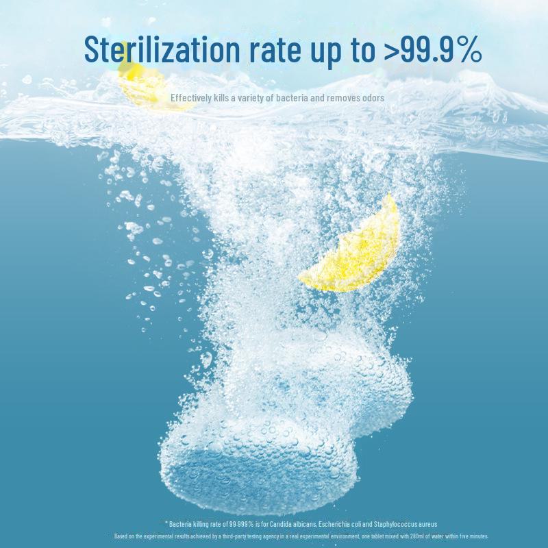 Zahnprothesen- & kieferorthopädische Retainer Aufhellende Brausetabletten - 66 Stück