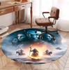 Avatar Pattern Round Rug, Indoor/Outdoor Mat, for Picnic, Gameroom, Bedroom, Office, Living Room, Home Decor Carpet, Birthday Gift