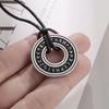 Island Severský Vegvisir Helma Runový Kruh Hrůzy Nerezová Ocel Přívěsek Kožená Šňůrka Řetízek Amulet Pánské Šperky
