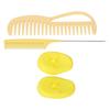 Hair Dye Kit Ergonomic Wide Tooth Washable Silicone Hair Coloring Comb Ear Cover for Beauty Salon