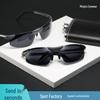 Men's Polarized Photochromic Semi-Rim Sunglasses - Aluminum-Magnesium Anti-Glare Driving Glasses 8177
