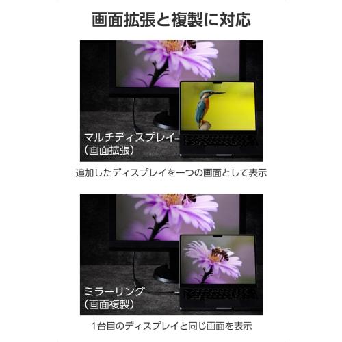 ELECOM USB C to HDMI Conversion Adapter 4K/60Hz Nylon Mesh Heavy Duty Multi-Display Mirroring 0.15m Cable Compatible with iPhone MacBook iPad Android