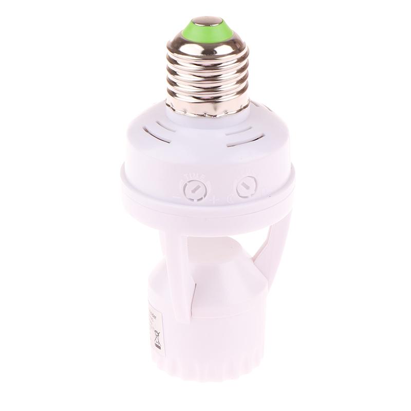 360 Stupňů Lidská Indukce Pohybu Senzor Lampa Patice Základna Ac85-265V Spínač Času Zpoždění E27 Základna Držák Patice Adaptér Převodník