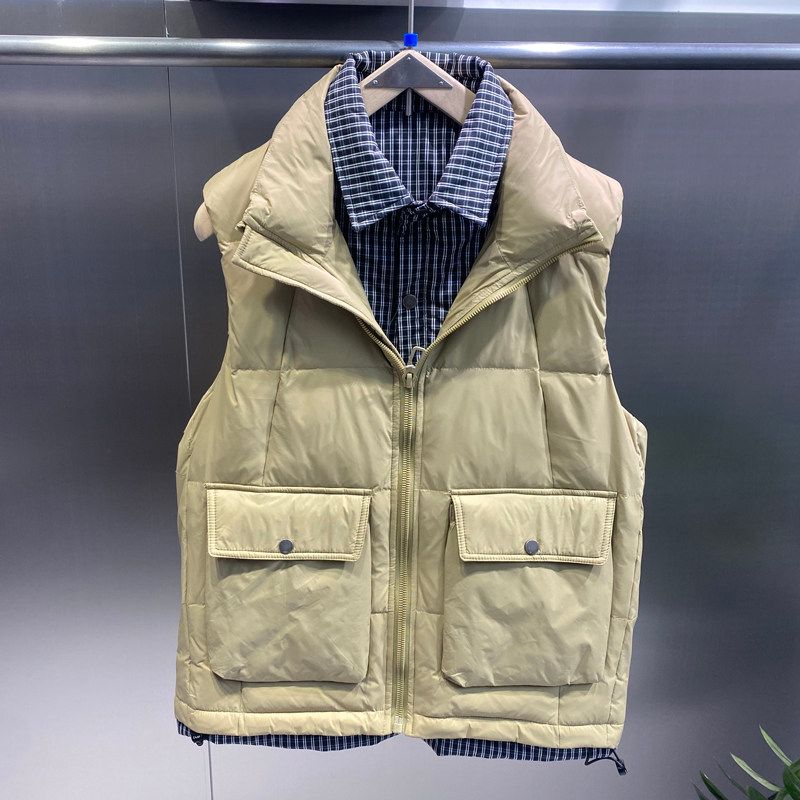 Clearance Foreign Trade Surplus Men's Casual Thickened down Vest for Autumn and Winter, Cold-Proof Sports Sleeveless Jacket