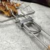 Collapsible Handle Hot Dog Grilling Clip Stainless Steel Barbecue Rack BBQ Grill Basket  Shrimp