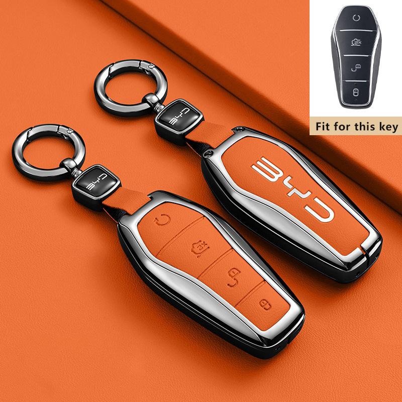 

Car Key Case for BYD Song Plus Pro gm-i 2022 2025 2026 llavero Keychain Remote Protection Cover Bag Shell Housing Ring Holder Fo for BYD Song