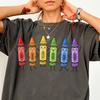 Happy Rainbow Crayons Shirt Comfort Colors® Back To School Gift For Teacher Art Special Ed Elementary Kindergarten Pre K First Day Of School