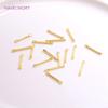 Wholesale 18K Gold Plated 15mm 20mm 25mm Bar Link Component Brass Two Holes Stick Strip Connector DIY Jewelry Making Accessories