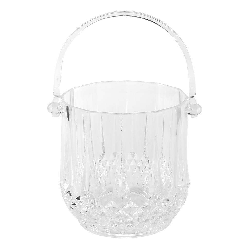 Household Acrylic Ice Container Diamond Pattern Ice Bucket with Handle Bar KTV SuppliesDiamond