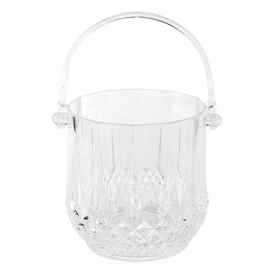 Household Acrylic Ice Container Diamond Pattern Ice Bucket with Handle Bar KTV SuppliesDiamond