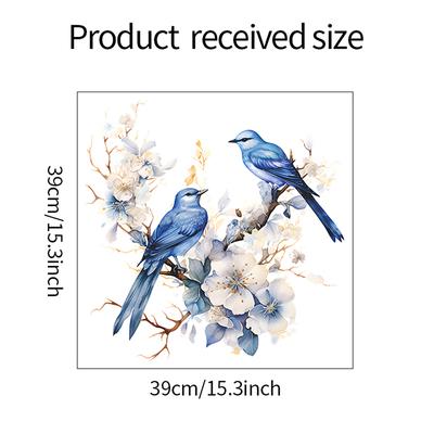 Painted Branches Flower Birds Bedroom Living Room Porch Home Background Decoration Beautify Wall Sticker Self-Adhesive