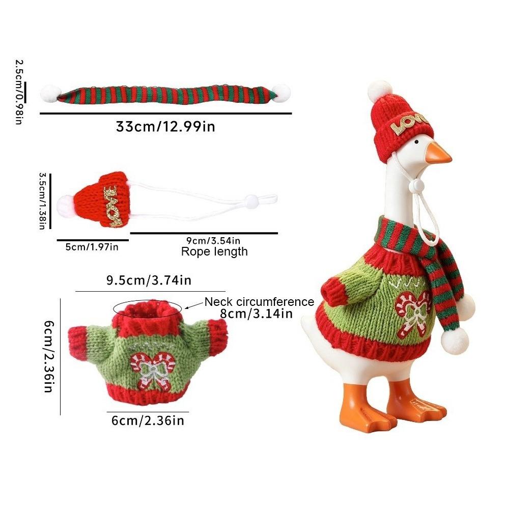Adjustable Porch Goose Outfit Set Xmas Accessories Multiple Styles Large Decorative Goose Costume Holiday Goose Accessories