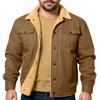 Men's Outdoor Casual Loose-Fit Fleece-Lined Cotton Work Jacket