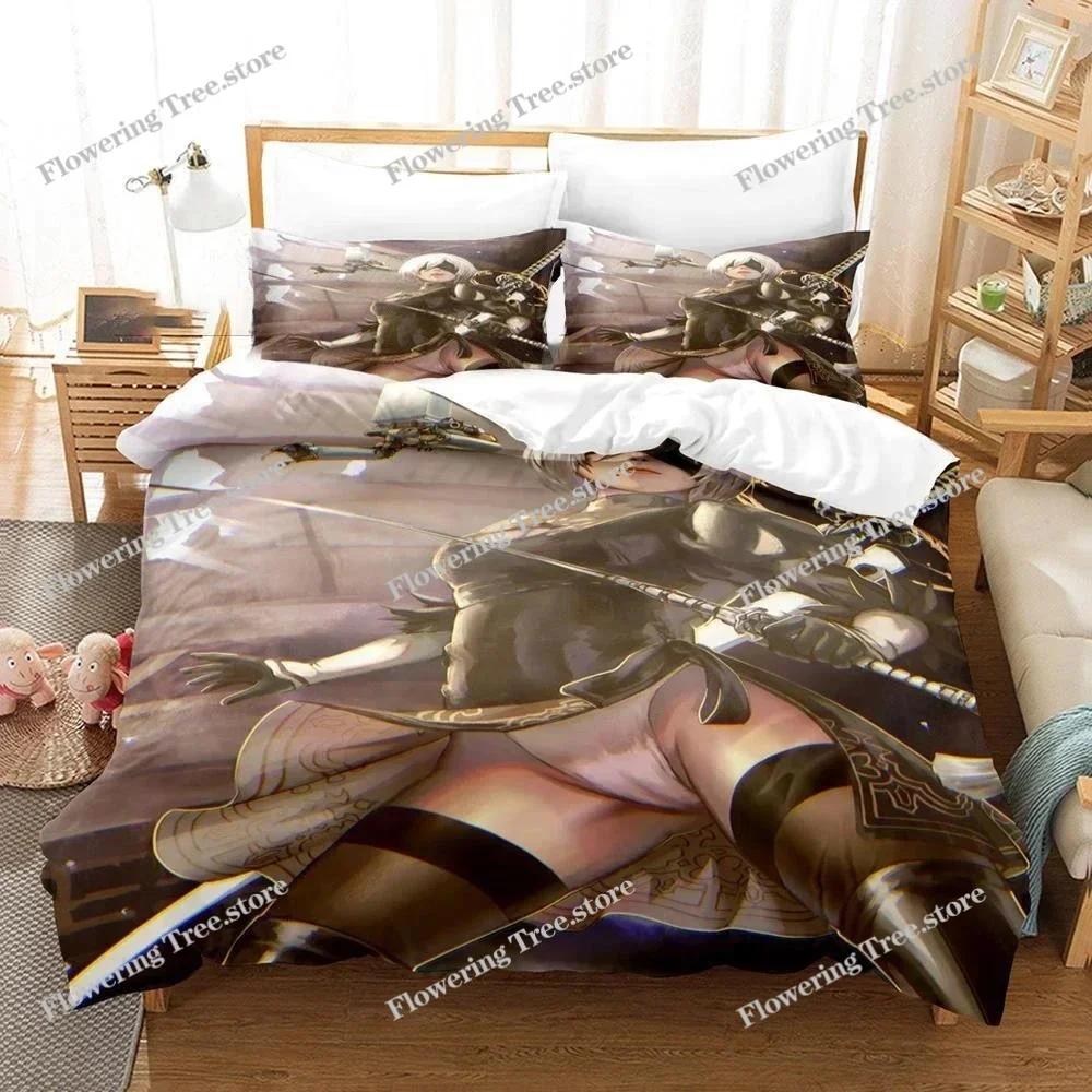 3D Printed NieR Automata Bedding Set Duvet Cover Bedroom Comforter Covers Single Twin King Size Quilt Cover Home Textile