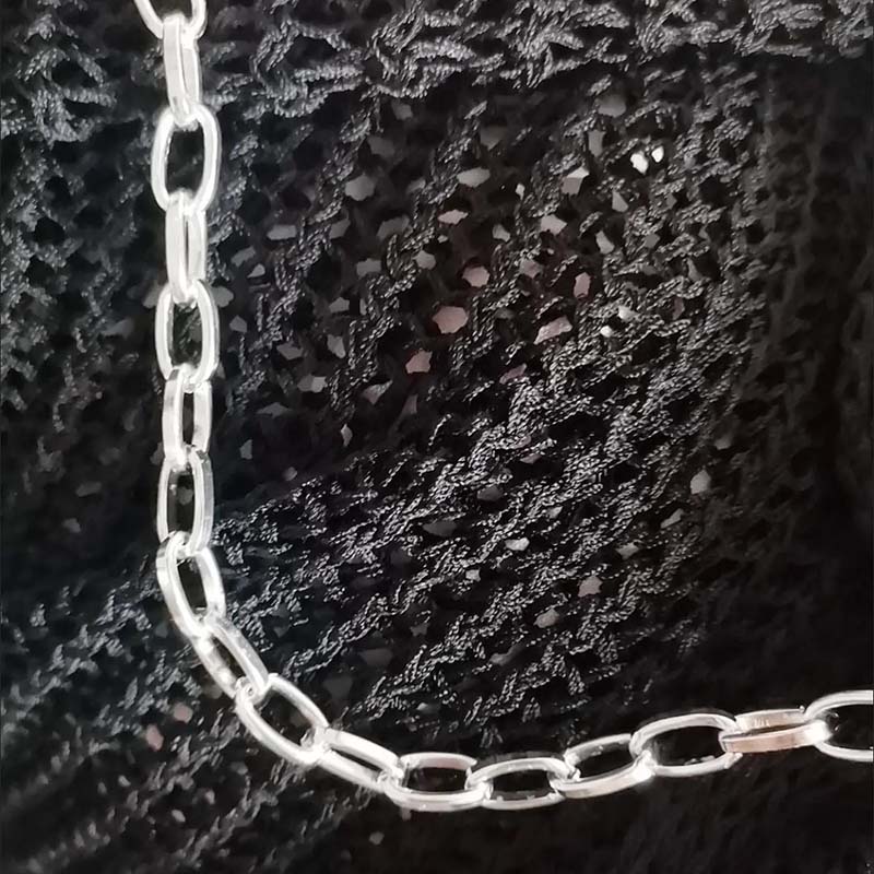 Dámská dutá vesta s kulatým výstřihem, bez rukávů, volné tenké pletené svetr top, řetízek, trendy sexy vykrojená halenka