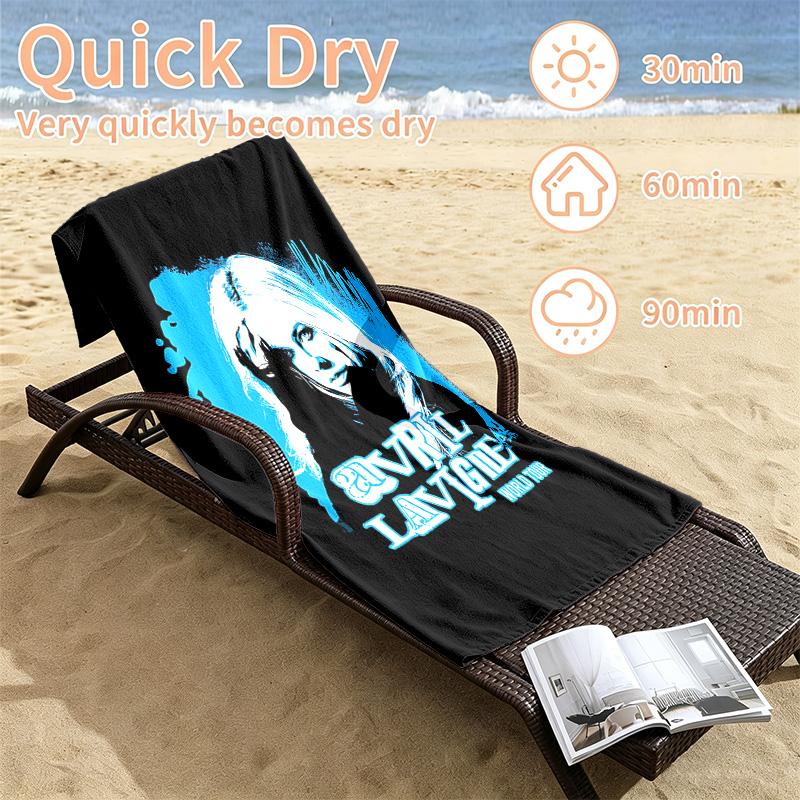 Avril Lavigne Beach towels also serve as bath towels summer essential a musthave for the outdoors the beach and the pool