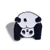 Mignon Dessin Animé Panda Fesses Métal Émail Broche Chemise en Jean Col Revers Broches