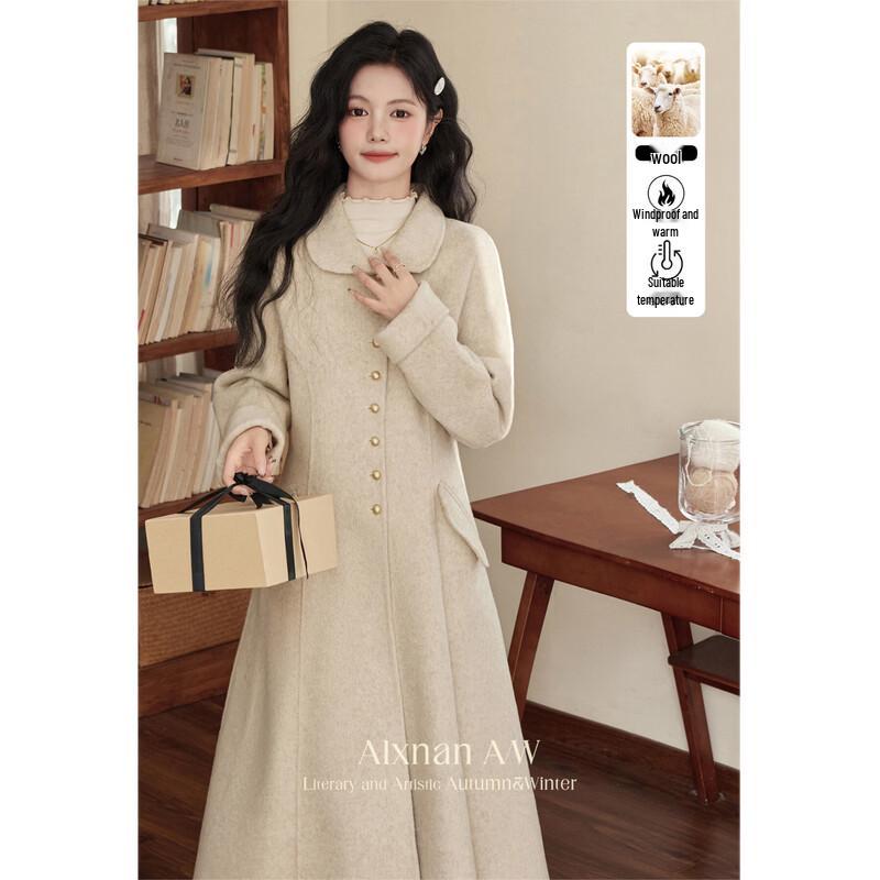 Lu Xiangnan Women's Long Double-faced Wool Coat