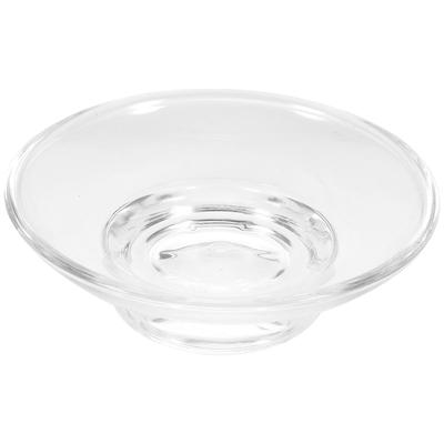 Transparente Glasseifenbox Runde Seifenschale Badezimmer Waschen Abtropfschale Badezimmer Seifenaufbewahrungsbehälter Seifenhalter für Badezimmerdusche
