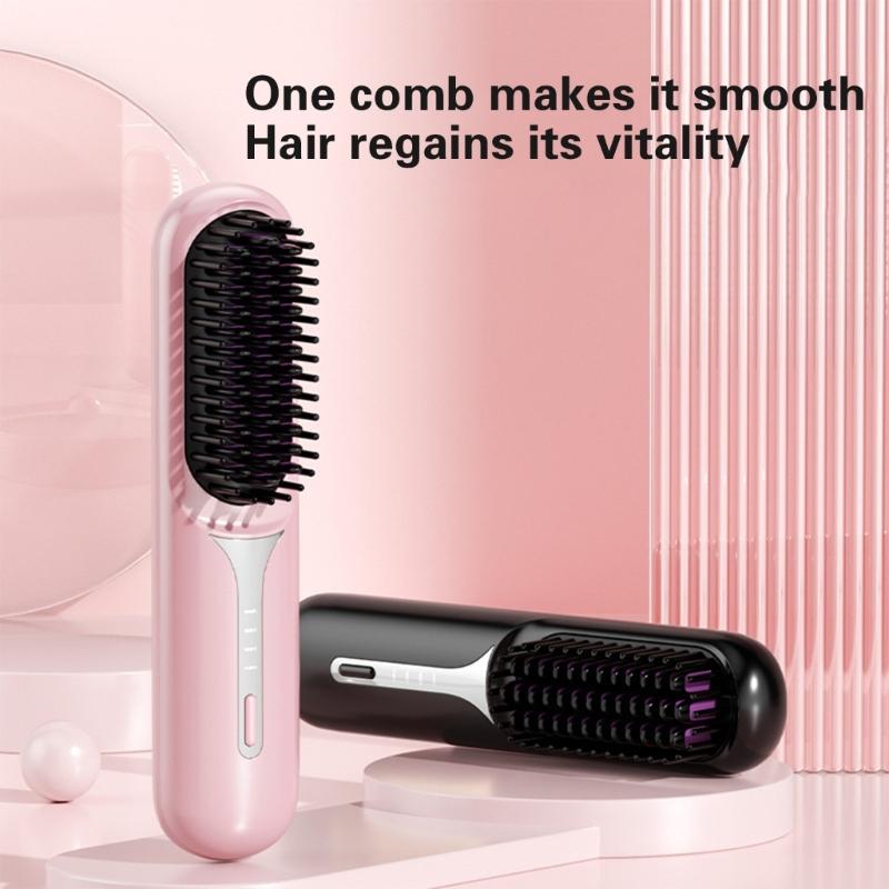 Fashion Hair Straightener Brush With Cordless And Rechargeable Hairdress Accesories Stylong Tool For Easy Use