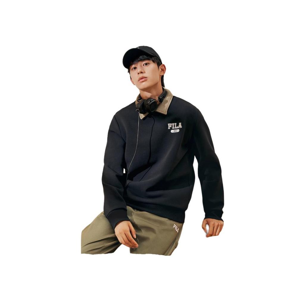 New FILA Sweatshirt Men's Jet Black F11M339210FBK