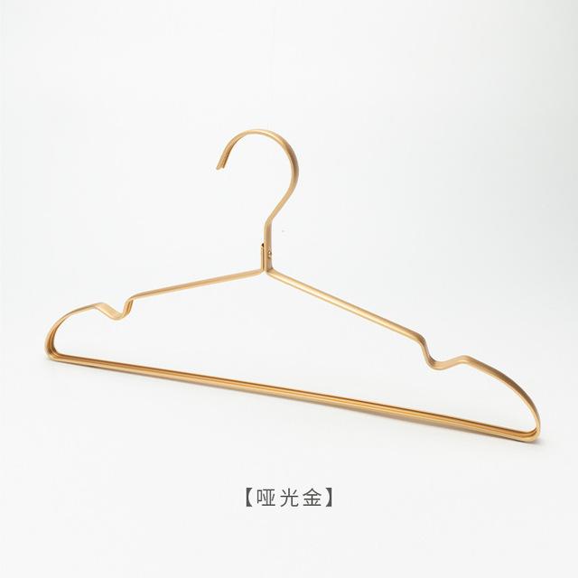 5/10 шт. матово-золотая вешалка для одежды из алюминиевого сплава, сушилка для одежды, противоскользящая вешалка для полотенец, органайзер для гардероба 5pcs