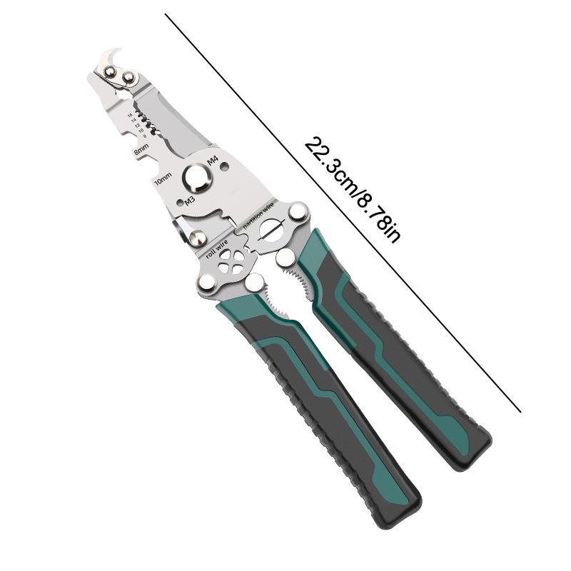Clești de tăiat cabluri de tăiat 18 în 1, pliabil, multifuncțional, pentru deziparea sârmei, instrumente de tăiere pentru forfecare