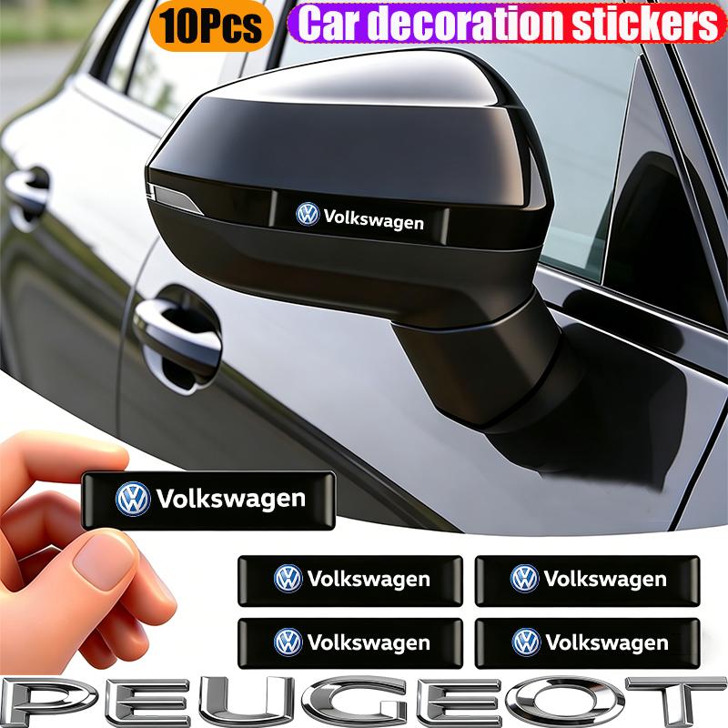 For Volkswagen iro23D Epoxy Car Interior Exterior Decoration Sticker For VW GTI Polo Golf Passat B6B7 Tiguan Arteon CC Taigo Caddy Jetta Tire Valve