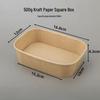 Disposable Kraft Paper Lunch Box For Takeaway & Picnic