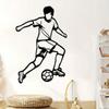 Metal Soccer Boy Wall Decor Sports Theme Home Art Indoor Outdoor Gift