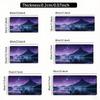 Stars,moon,mountain,lake Landscape Mouse Pad Large Rubber Non-slip Desk Accessories Mousepad for Office&Gamer Keyboard Decor Mat
