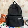 School Bag Elementary School Girls High School Students High Quality Fashion School Backpack Junior High School Students Solid Color Backpack
