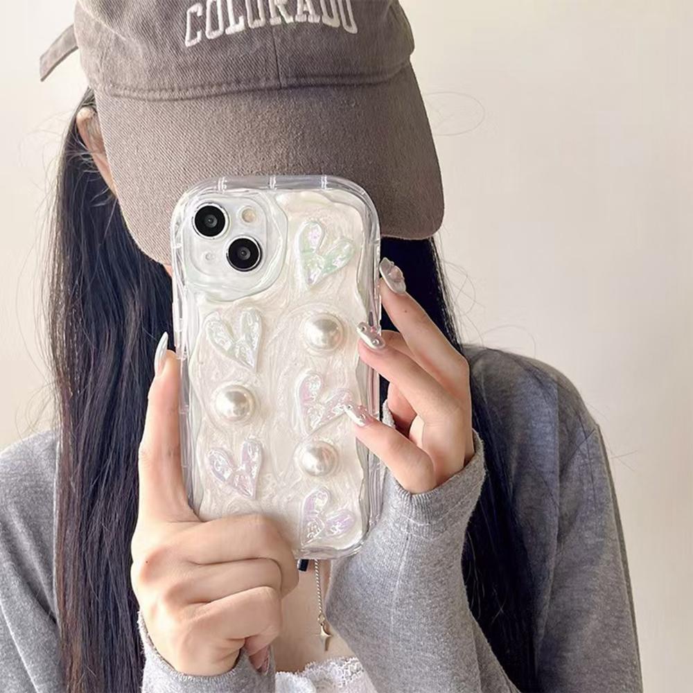 

For iPhone 15 Case Epoxy TPU Shockproof Phone Cover Heart