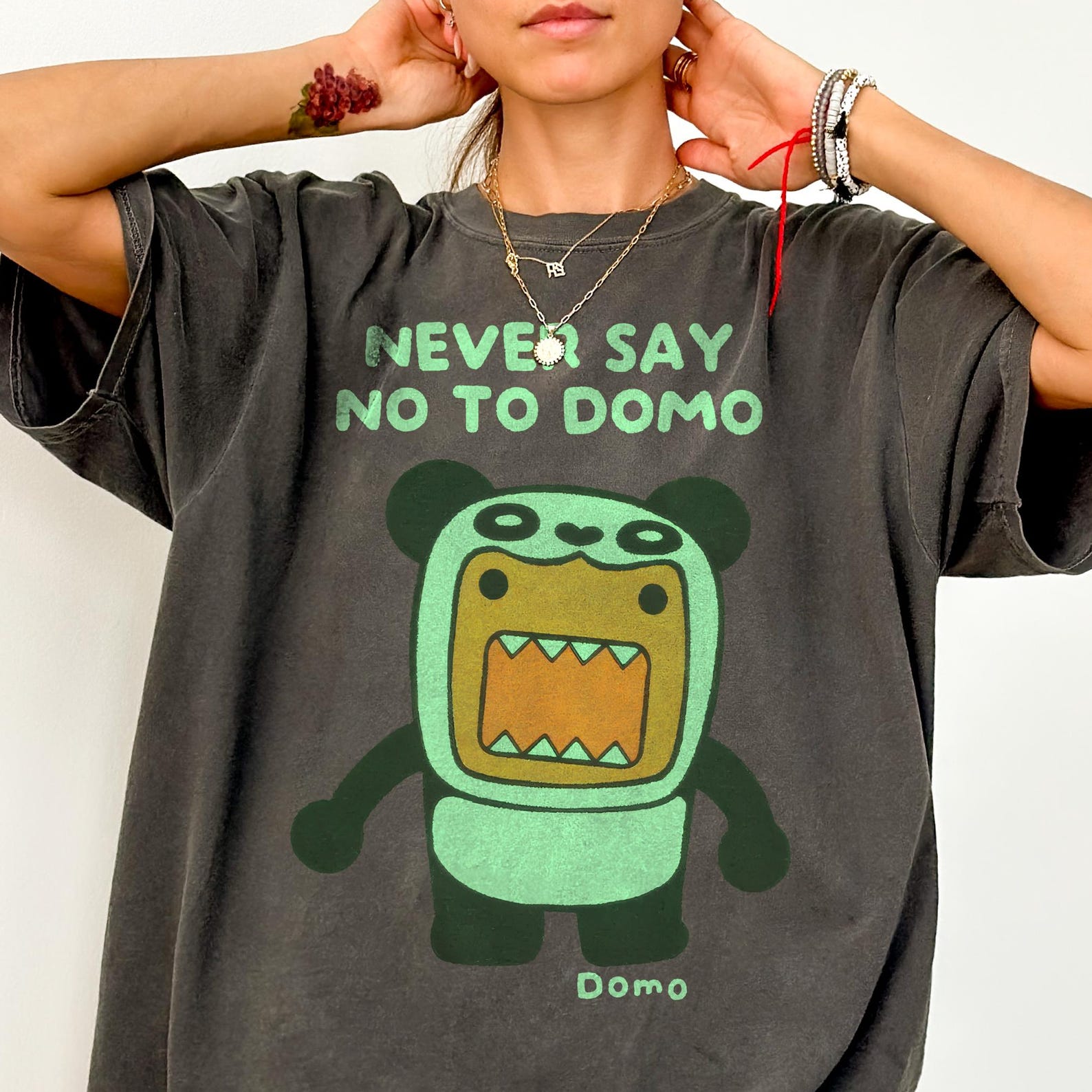 Comfort Colors® Never Say No To Domo Shirt – Y2K Shirt,Harajuku Shirt,Kawaii Shirt,Domo Tshirt S