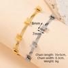 Butterfly Charm Snake Chain Bracelet Stainless Steel Animal Charm Bracelet  Daily Wear