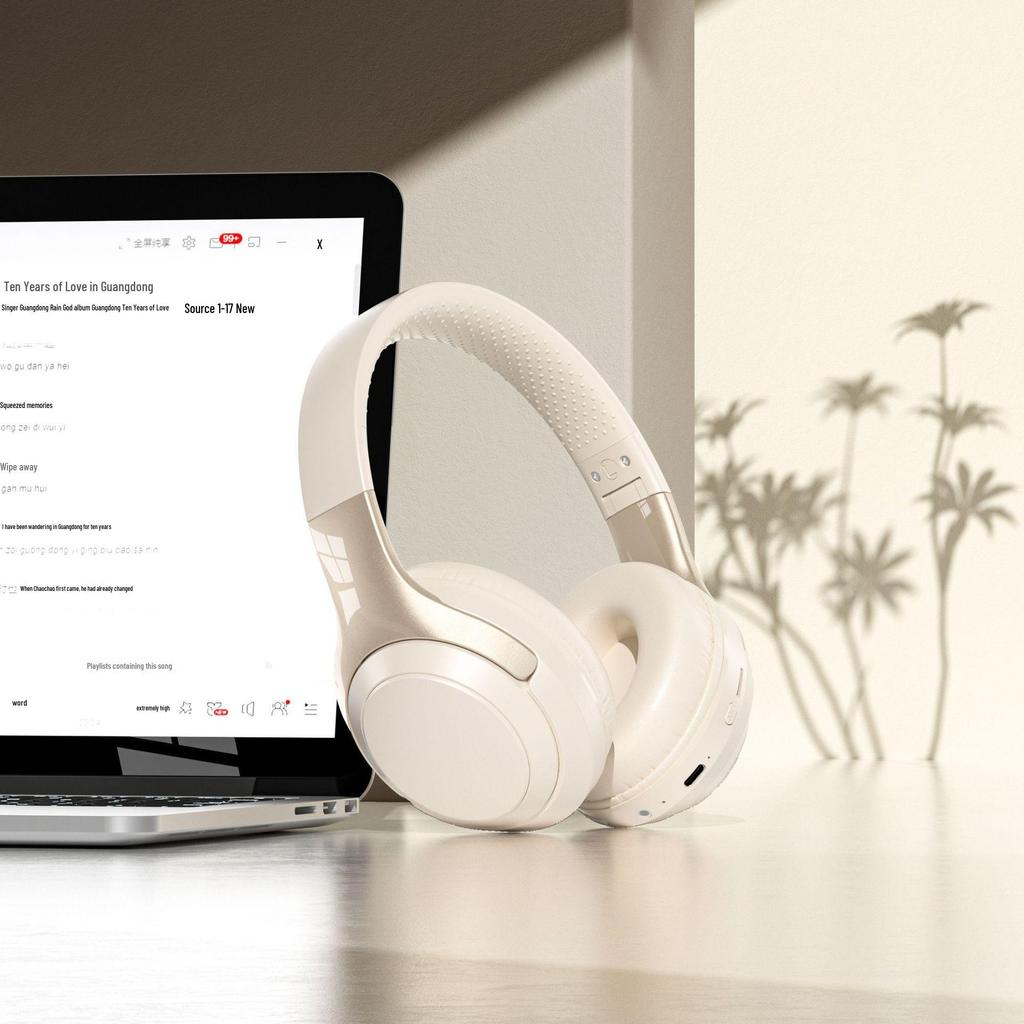 Noise-Cancelling Over-Ear Bluetooth Headphones with Heavy Bass, HIFI Sound, and Long Battery Life
